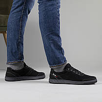 Кросівки чоловічі сітка чорні, фото 3