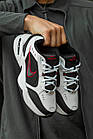 Жіночі кросівки Nike Air Monarch шкіряні білі із чорним Найк Монарх весняні, фото 3