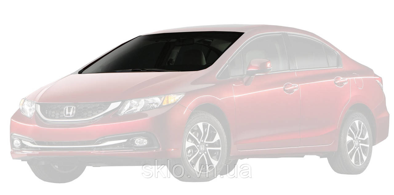 Лобове скло Honda Civic 4D (2012-2016) Хонда Цивік 4D з Датчиком дощу та світла з кріпленням та молдингом