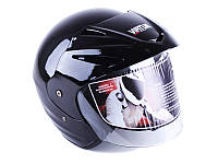 Шлем мотоциклетный открытый с козырьком MD-705H VIRTUE (черный, size L)