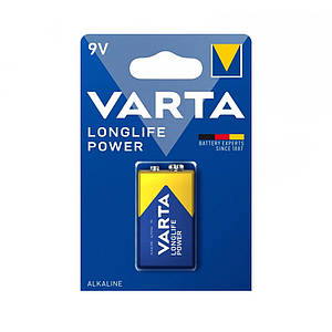Батарейка 9v (6LR61) Varta Longlife Power Alkaline (1шт.)