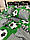 Односпальний комплект постільної білизни стандартний, принт: Футбол зелений, фото 2