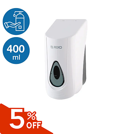 Дозатор для дезінфікуючих засобів 400 ml Rixo Maggio DS168W диспенсер для антисептика, фото 1