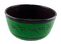Тибетская поющая чаша зеленая d-21см h-11см металл (32341B)