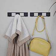 Металева настінна вішалка Kanto (чорна), фото 7