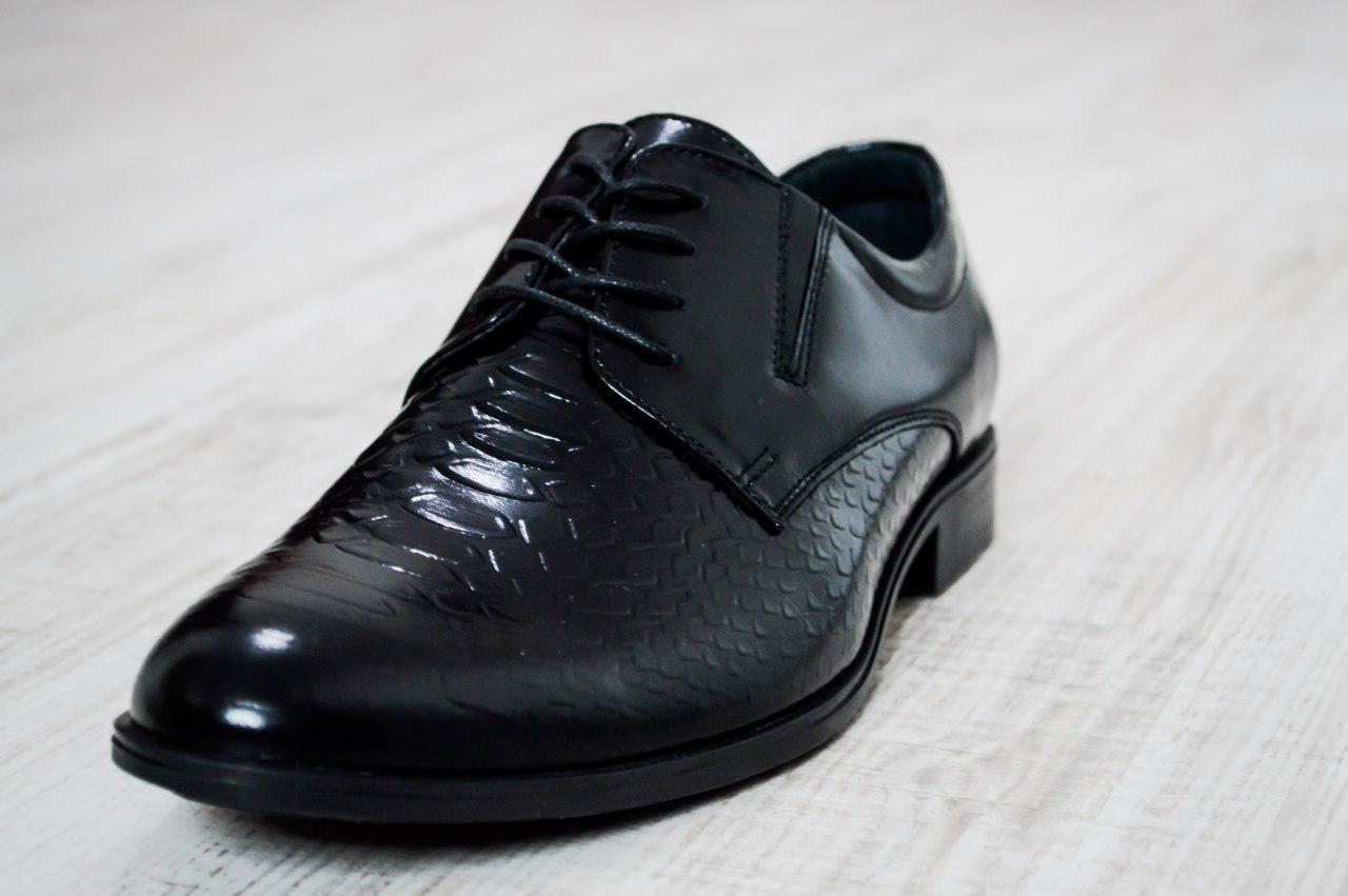 Шкіряні чоловічі туфлі 41 42 розмір, фото 1