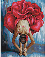 Картина за номерами. Brushme "Квіткова балерина" GX22465, 40х50 см від PolinaToys
