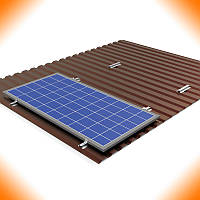 Алюмінієва безпрофільна система кріплення сонячних панелей на дах (профнастил і т.д.) - комплект для 1 модуля