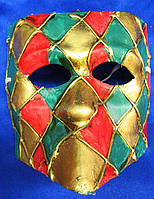 Маска карнавальная Венецианская для лица (h-16,5см)