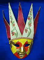 Маска карнавальная Венецианская для лица из папье-маше (44,5см)