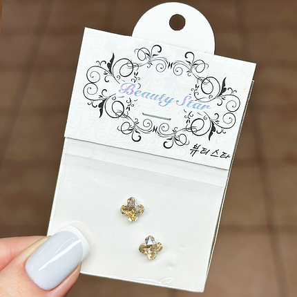 Камені для декору Beauty Star 2 шт, квітка бронза, фото 1