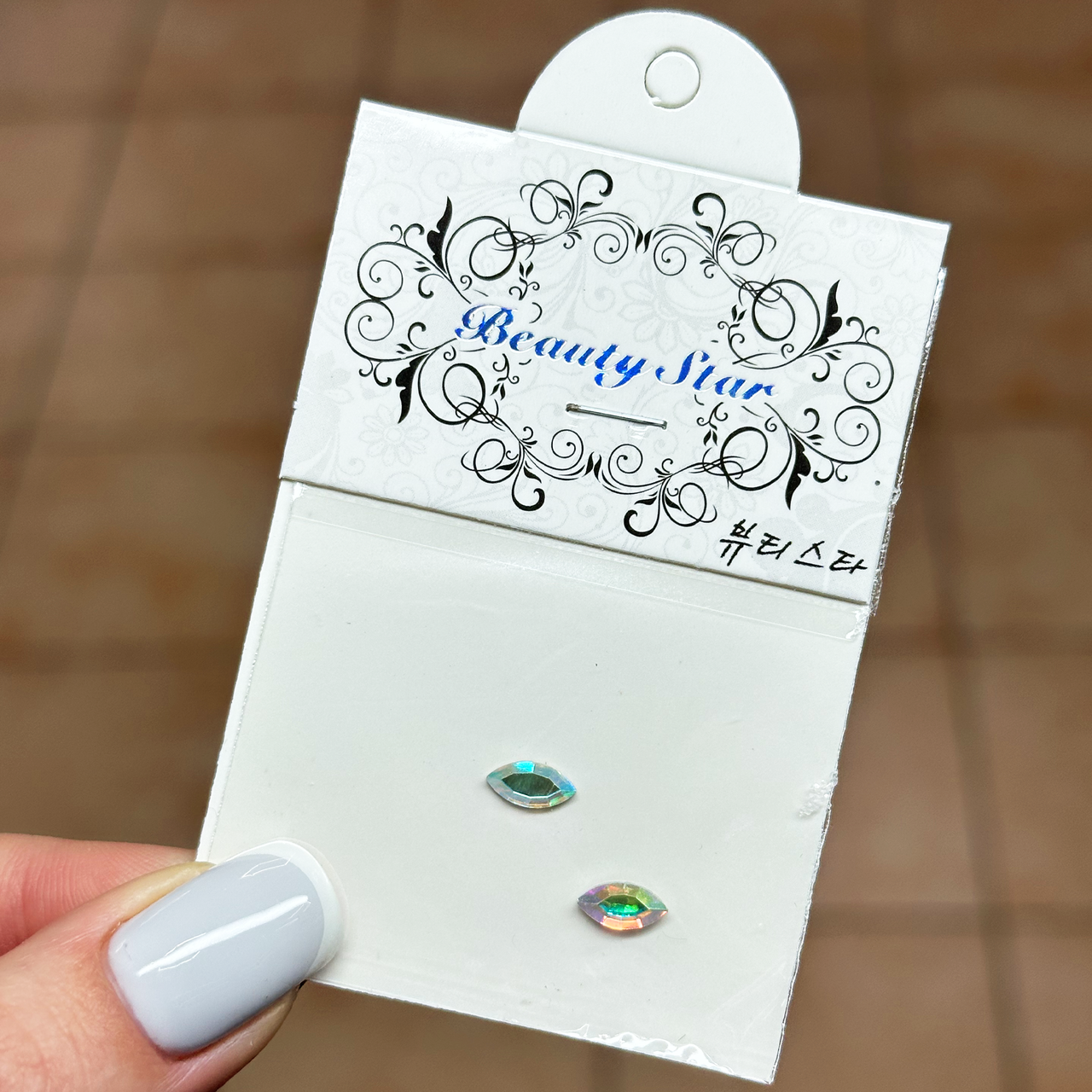 Камені для декору Beauty Star 2 шт, пелюстка прозорий хамелеон