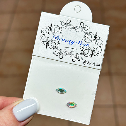 Камені для декору Beauty Star 2 шт, пелюстка прозорий хамелеон, фото 1