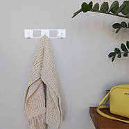 Металева настінна вішалка Kanto (біла), фото 4