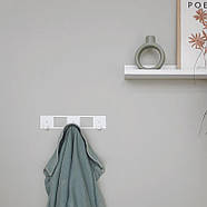 Металева настінна вішалка Kanto (біла), фото 5