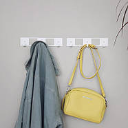 Металева настінна вішалка Kanto (біла), фото 7