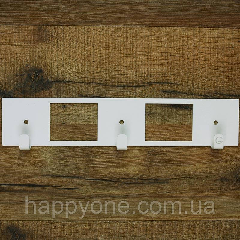 Металева настінна вішалка Kanto (біла), фото 1