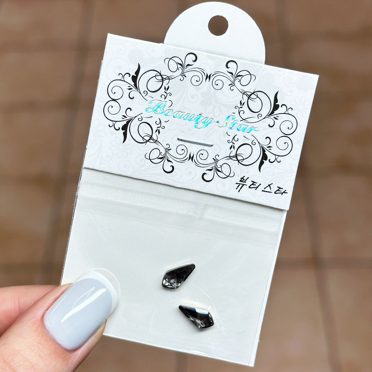 Камені для декору Beauty Star 2 шт, кристал графіт