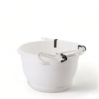 Горщик підвісний Мальта ⌀ 17 см, білий з підставкою