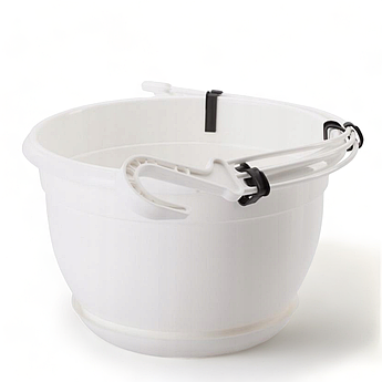 Горщик підвісний Мальта ⌀ 24 см, білий з підставкою