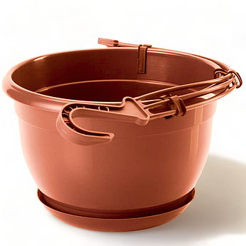 Горщик підвісний Мальта ⌀ 27 см, теракот з підставкою