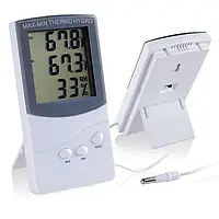 О Цифровой термометр гигрометр (Домашняя метеостанция) TA 318 + выносной датчик температуры