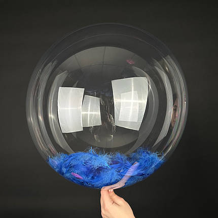 Набір: пір'я на бабл / Bubble 14 синє, 12г, фото 2