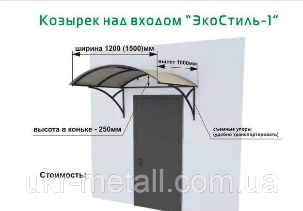 Козирок над ґанком арковий, фото 1