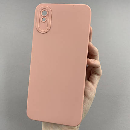 Чохол для Xiaomi Redmi 9A чохол однотонний із захистом камери на телефон сяомі редмі 9а бежевий s2l, фото 1