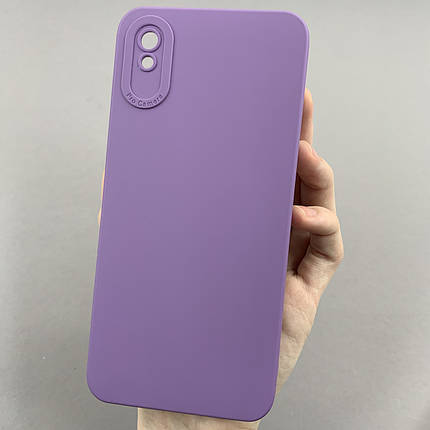 Чохол для Xiaomi Redmi 9A чохол однотонний із захистом камери на телефон сяомі редмі 9а фіолетовий s2l, фото 1