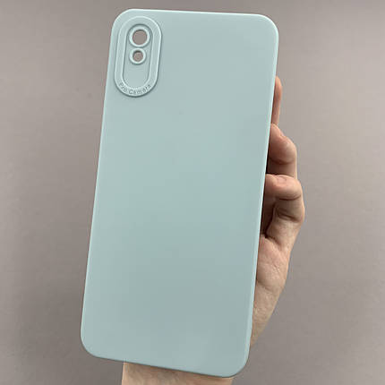 Чохол для Xiaomi Redmi 9A чохол однотонний із захистом камери на телефон сяомі редмі 9а блакитний s2l, фото 1