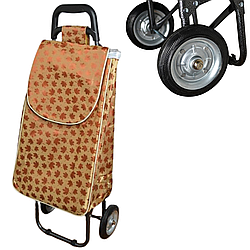 Господарська сумка візок із металевими колесами, сумка тачка, сумка-візок господарська посилена