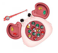 Інтерактивна розвиваюча іграшка Монтессорі Магнітна Рибалка зі звуком Рожевий Краб