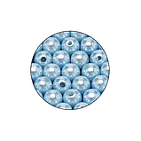 50 шт Намистини перли заготовка Ø8 мм блакитно-срібний, фото 2