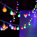Світлодіодна гірлянда Smart 80 LED Outhome міцні скляні кульки, 10м, різнокольоровий колір (S8LDMCOTHM), фото 5