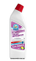 Гель для мытья санузлов с антимикробным действием Balu San Power Лимон и мята 1 л