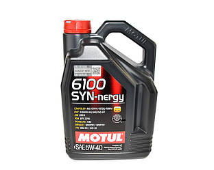 Моторна олива Motul 6100 Syn-nergy 5W-40, 5 л. - ACEA A3/B4 / API SN