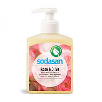 Мыло жидкое тонизирующее с розовым и оливковым маслами Sodasan, 300 мл