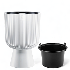 Горщик із вкладкою Келі Міка ⌀ 30 см, білий