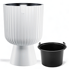 Горщик із вкладкою Келі Міка ⌀ 40 см, білий