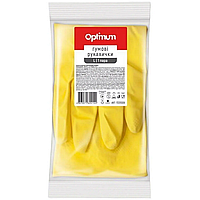 Перчатки латексные универсальные желтые OPTIMUM, L (1 пара)