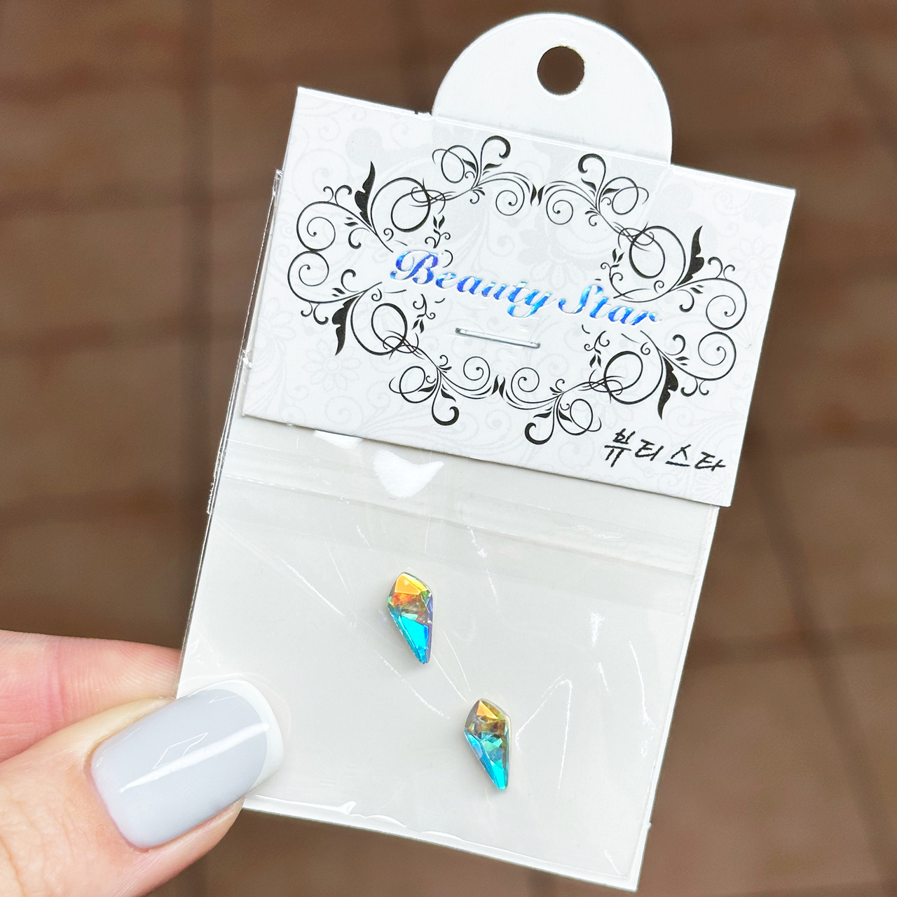 Камені для декору Beauty Star 2 шт, кристал прозорий хамелеон