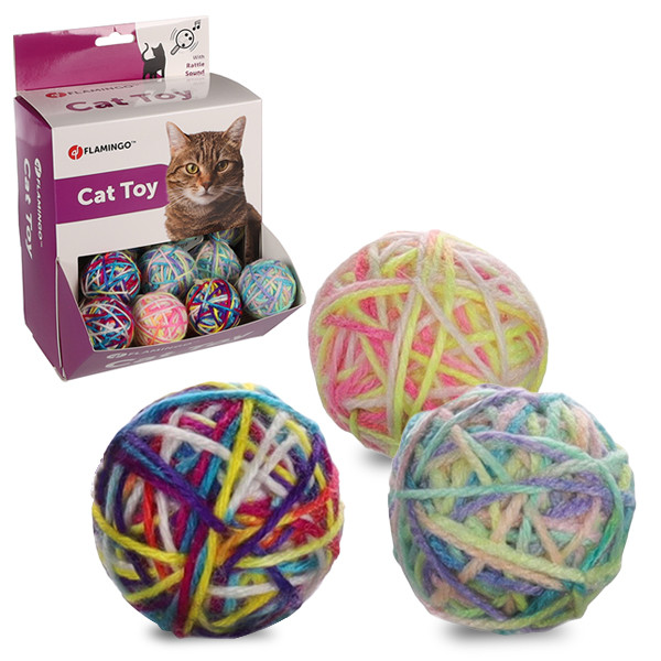 Игрушка для котов Flamingo Cadee Ball мяч с погремушкой різні кольори 4.4 см (561232), фото 1