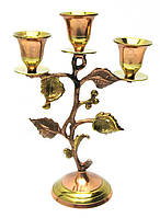 Підсвічник бронзовий на 3 свічки (19,5х13х7 см)