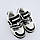 Білі кеди дитячі підліткові сліпони з чорними вставками шнурівка тм Том.м, фото 6