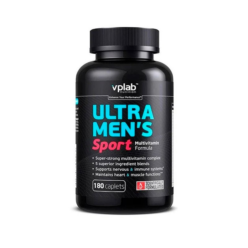 Вітаміни для чоловіків VPlab Ultra men's Sport Multivitamin 180 капс.