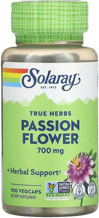 Пасифлора Solaray Passion Flower 350 mg 100 veg caps, фото 1
