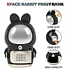 Дитяча електронна скарбничка — сейф із замком Зайчик — Космонавт Space Rabbit Piggy, фото 3