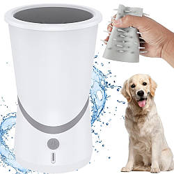 Лапомийка автоматична для котів і собак, AD-2055, Біла / Мийка лап собак / Стакан для миття лап тварин