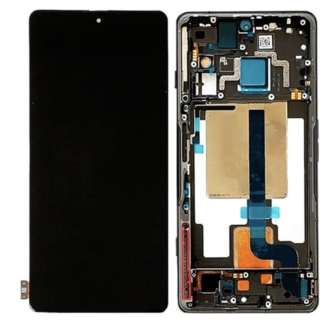 Дисплей (екран) для Xiaomi Poco F4 GT + тачскрин, чорний, Amoled, оригінал (54) переклеєне скло, с